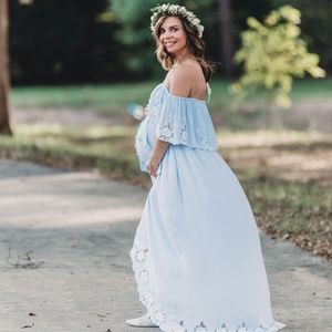 "Wonder Years" Embroidered Maxi dress by FillyBoo